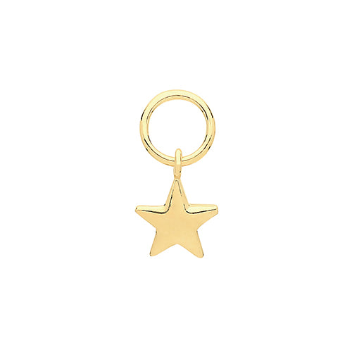 Yellow Gold Star Earring Charm