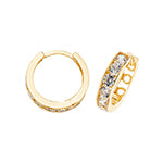 9ct Yellow Gold CZ Huggies