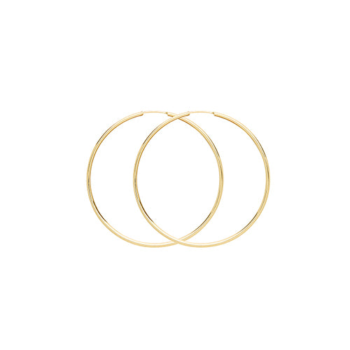 Yellow Gold 35mm Sleeper Hoop Earrings