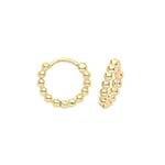 9ct Yellow Gold Bobble Huggies