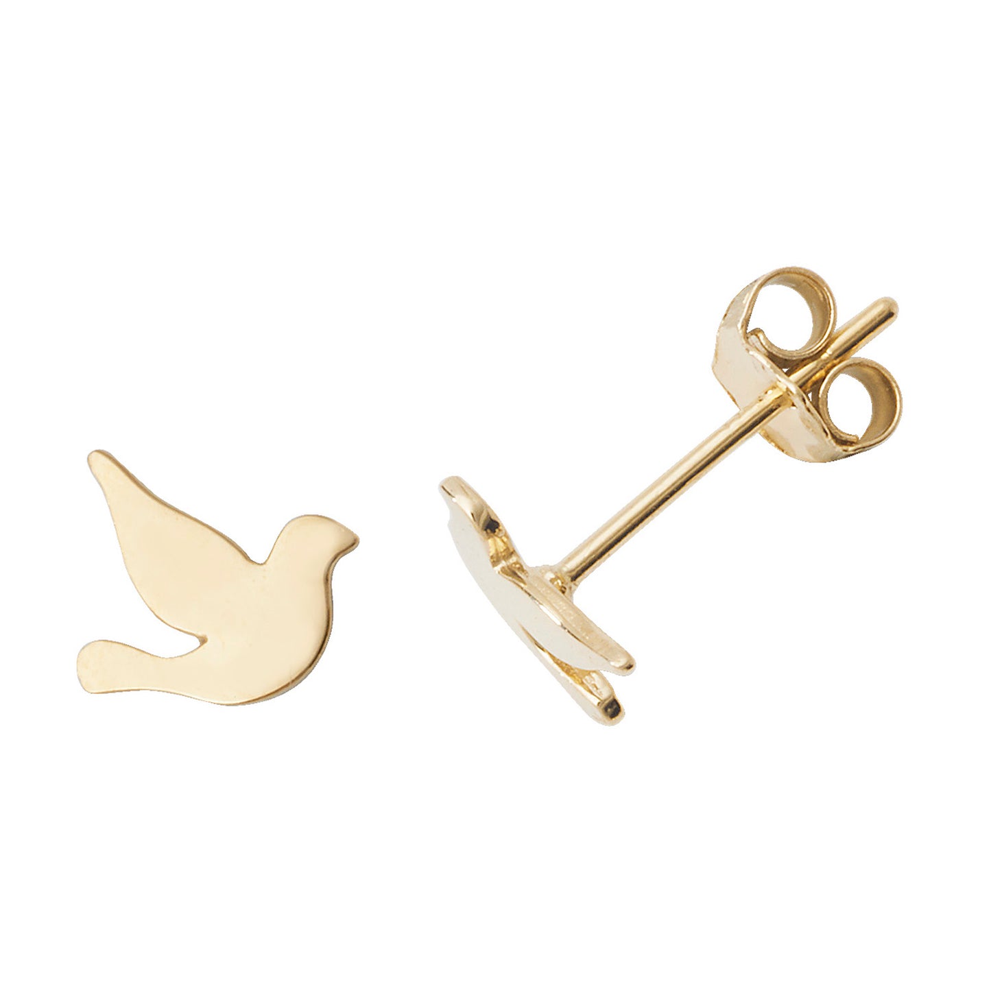 9ct Gold Dove Stud Earrings