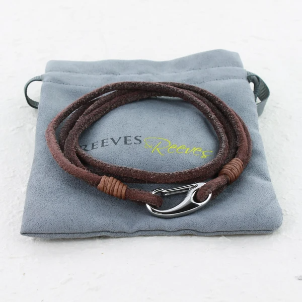 Cowboy Suede Leather Bracelet brn