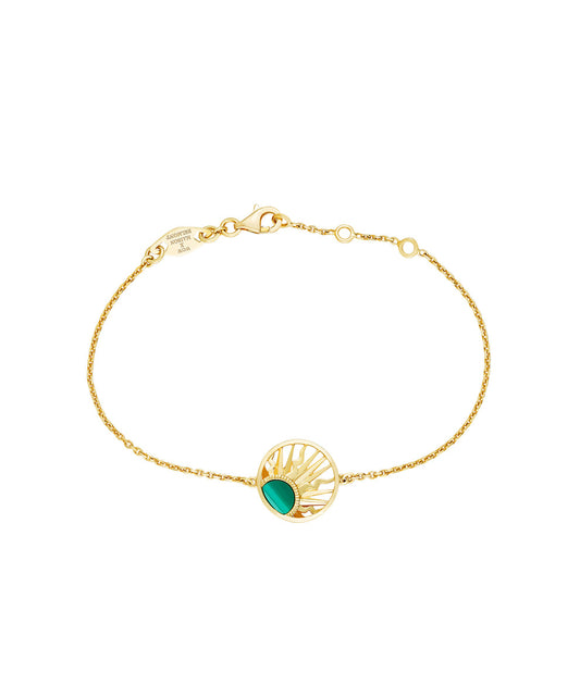 "Shine Bright" Malachite Bracelet in 18ct Gold