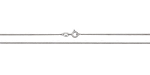 Sterling Silver Fine Curb Chain RH Plated