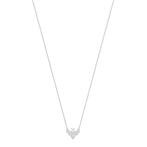 Sterling Silver Rhodium Bee Necklace