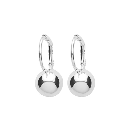 8mm Sterling Silver Ball Drop Earrings