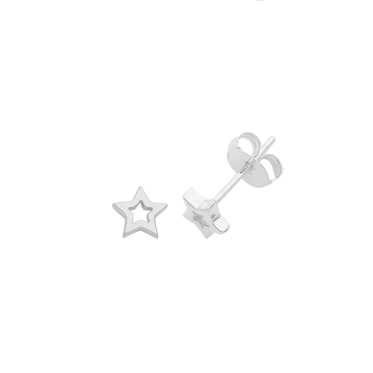 Sterling Silver Star Stud Earring