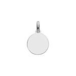 925 Sterling Silver Disc Pendant, 12mm