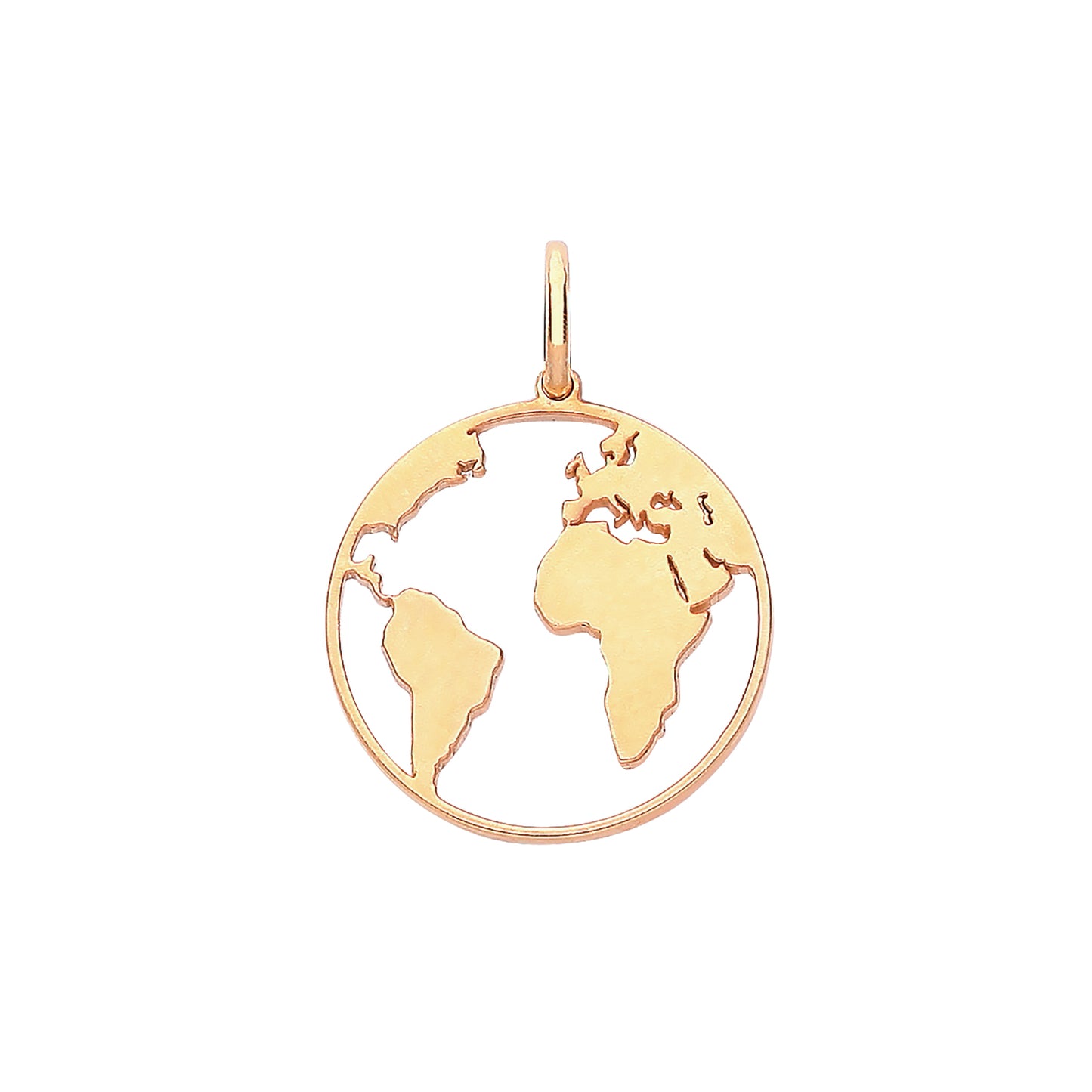 Sterling Silver, 18ct Gold Plated World Pendant