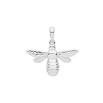 Sterling Silver Rhodium Plated Bee Charm