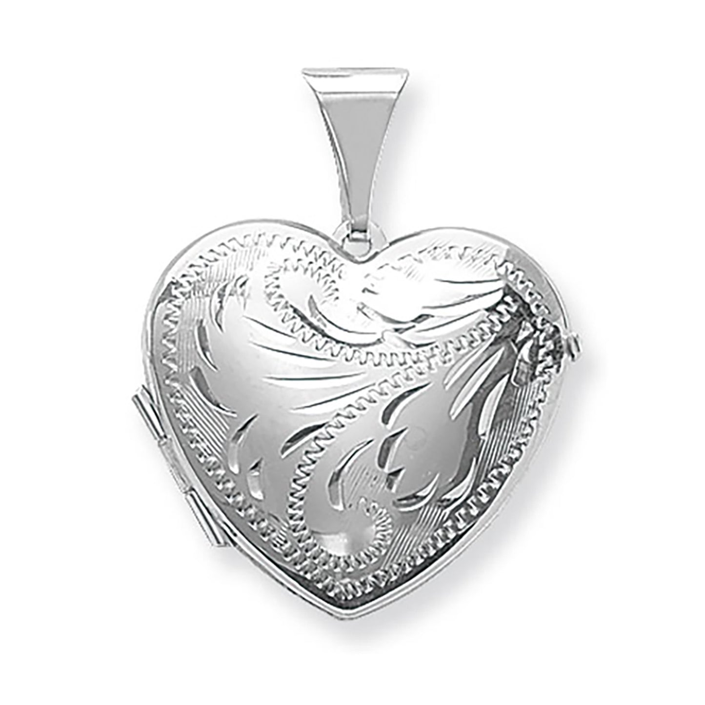 Sterling Silver Engraved heart locket