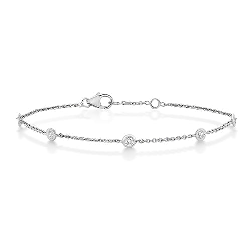 By the Yard Diamond Bracelet in 9ct White Gold