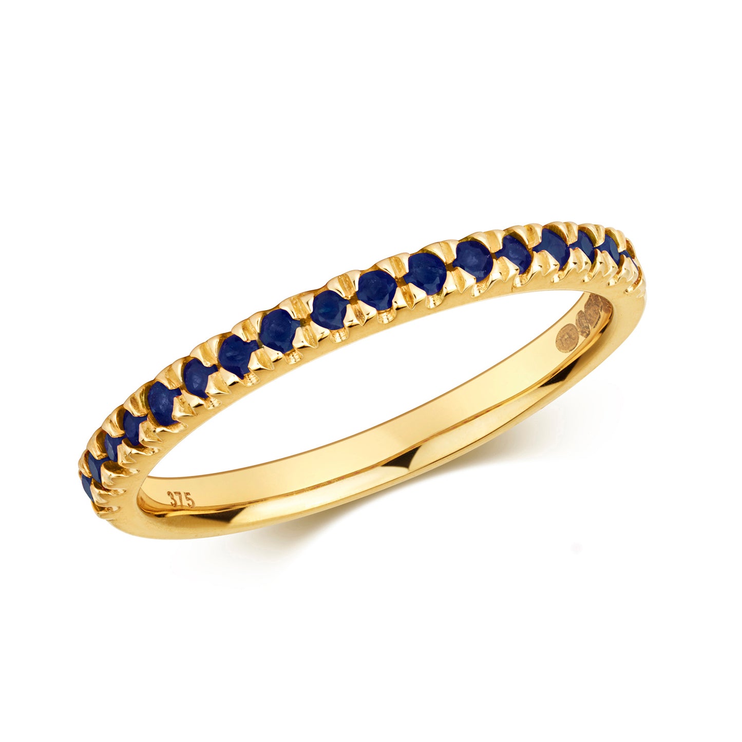 Sapphire Half Eternity Ring in 9ct Yellow Gold