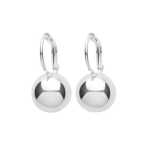 10mm Sterling Silver Ball Drop Earrings