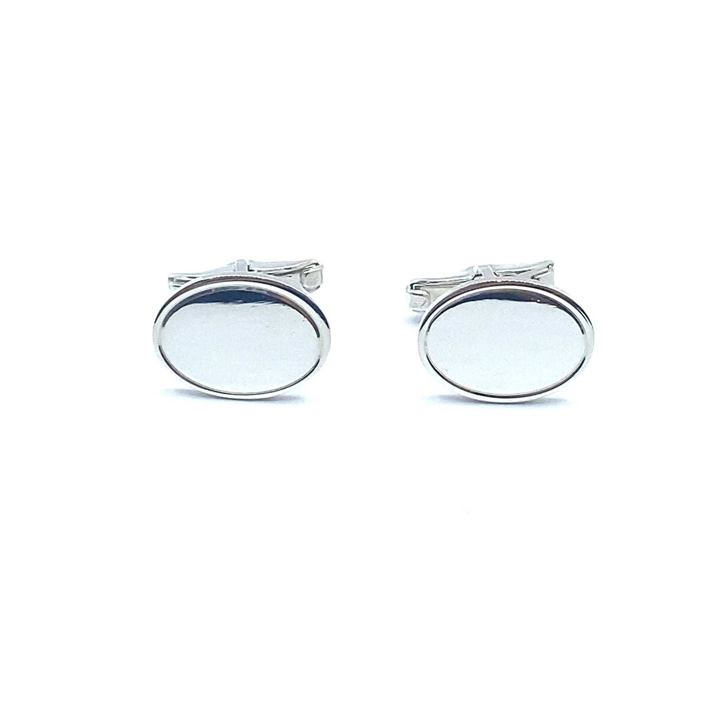 Sterling Silver, Oval Cufflinks