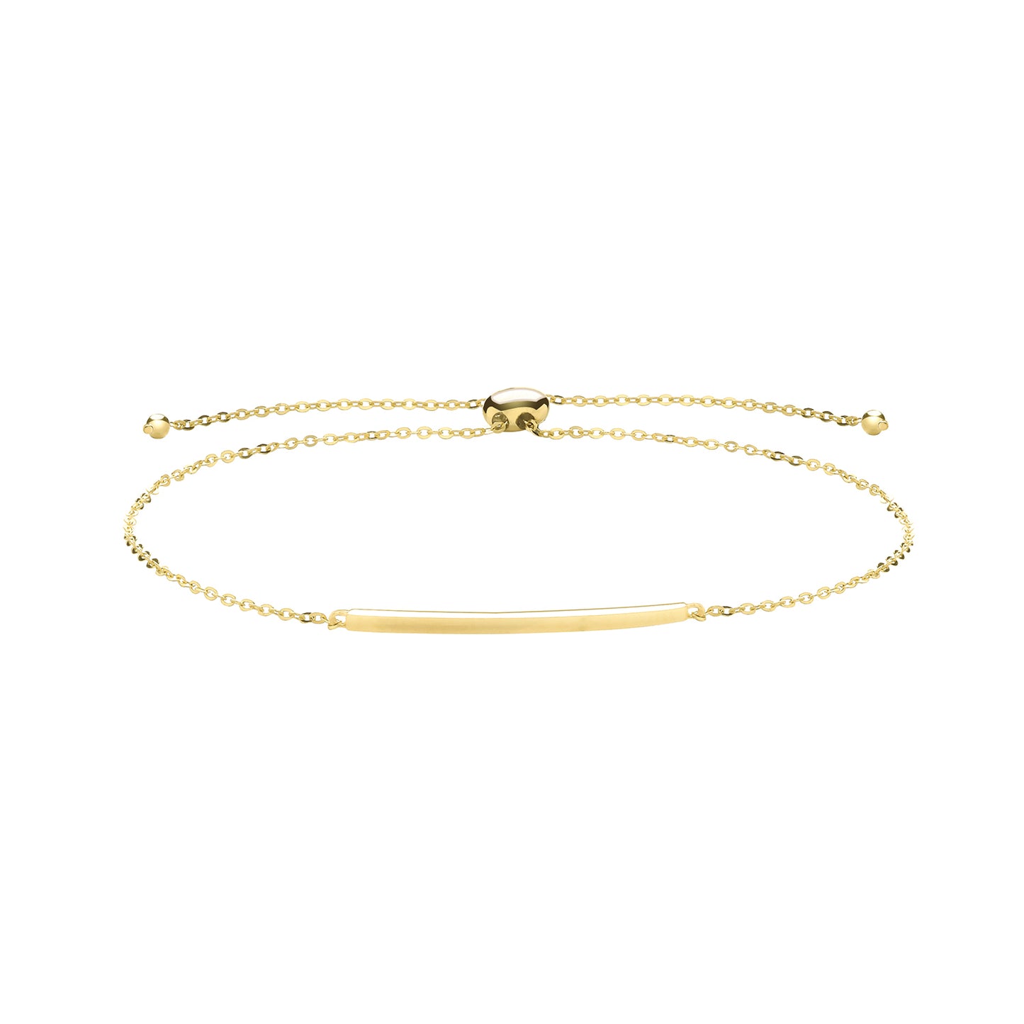 Bar Pull-Style Chain Bracelet in 9ct Yellow Gold