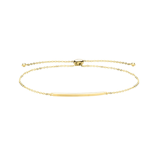 Bar Pull-Style Chain Bracelet in 9ct Yellow Gold