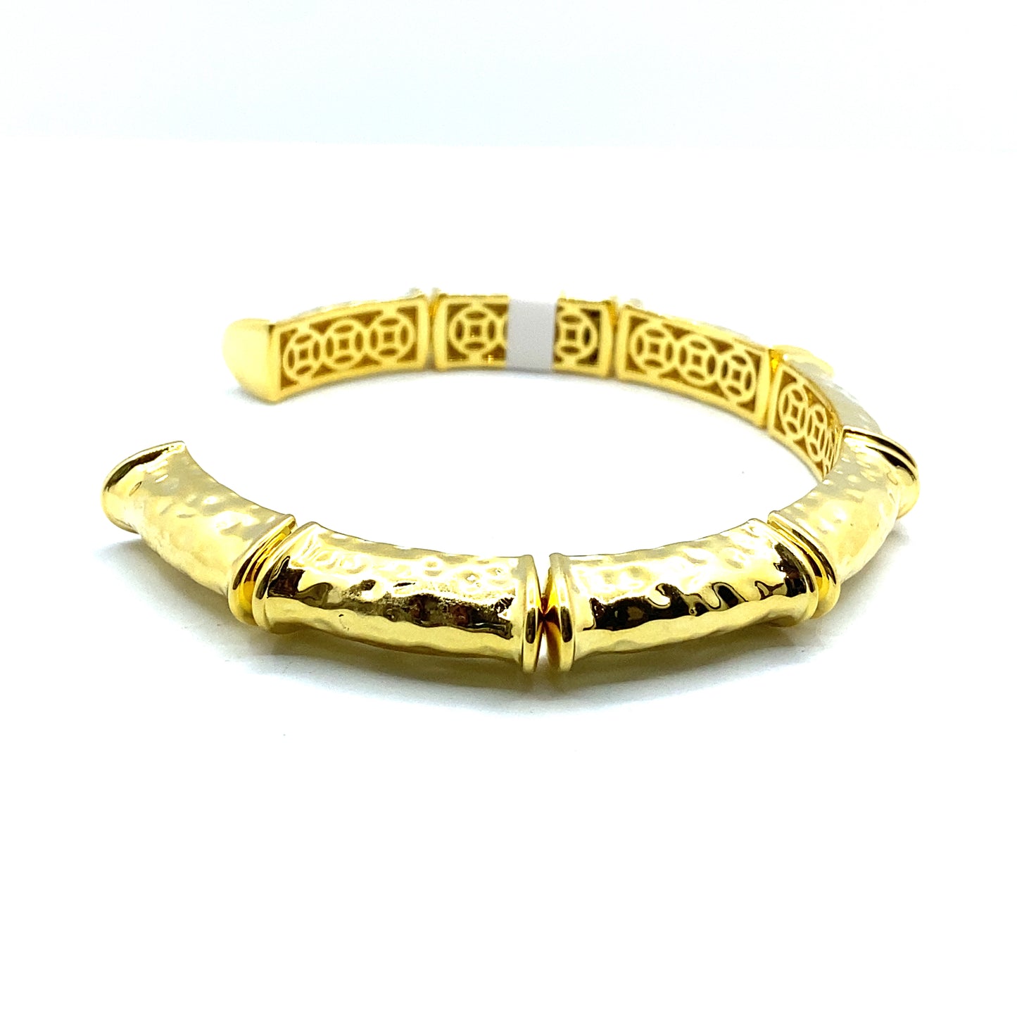 Clovelly 22ct Gold Plated Open Cuff Bracelet