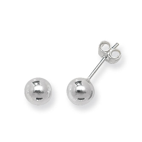 Sterling Silver 6mm Ball Stud Earrings