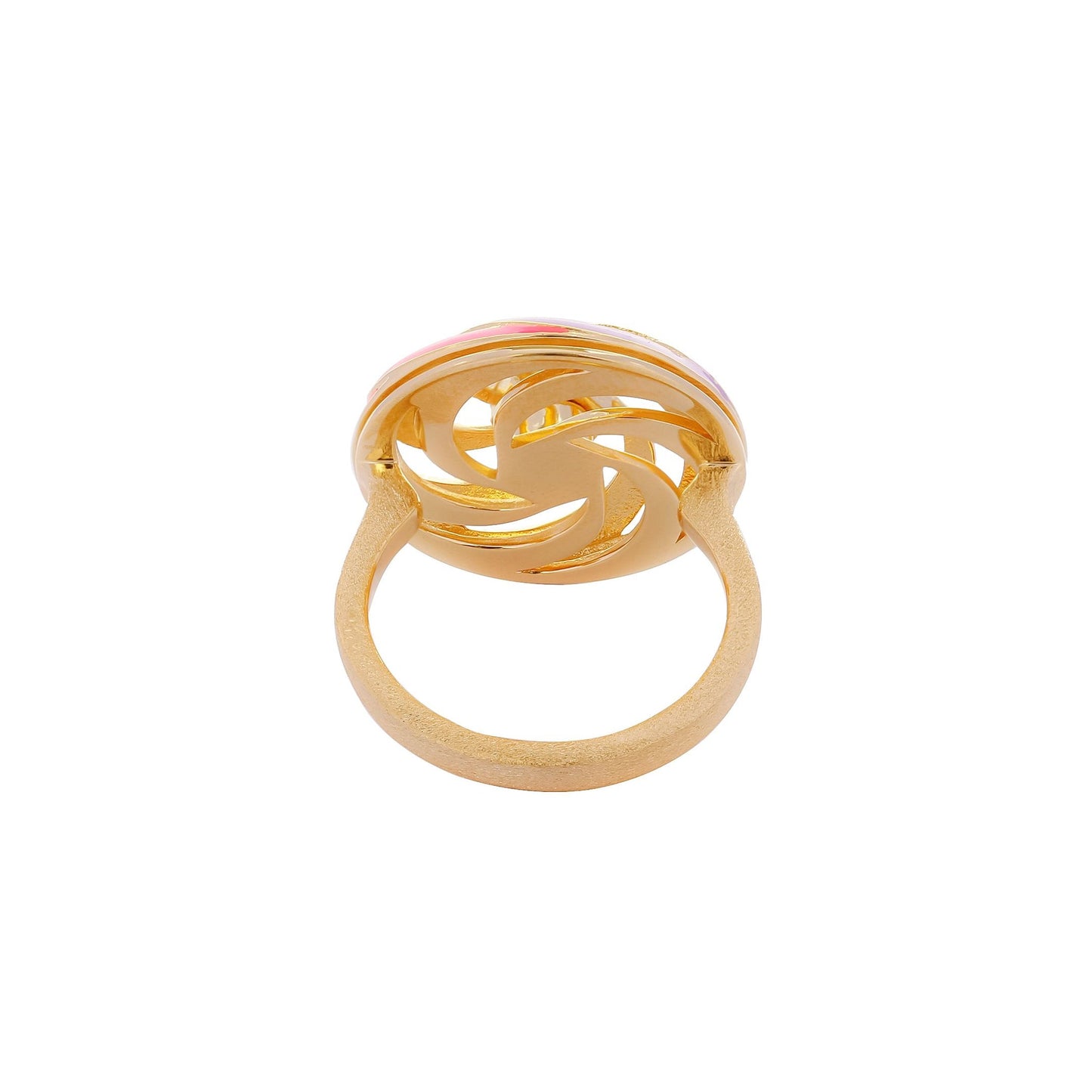 Spinning Firework 22ct Gold Vermeil And Enamel Ring