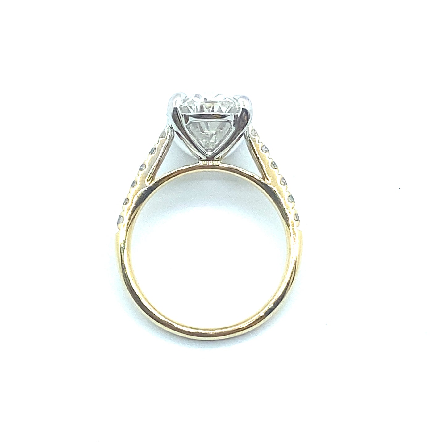 Bespoke 4.50ct Oval Brilliant Cut Diamond, 18ct Yellow Gold Ring