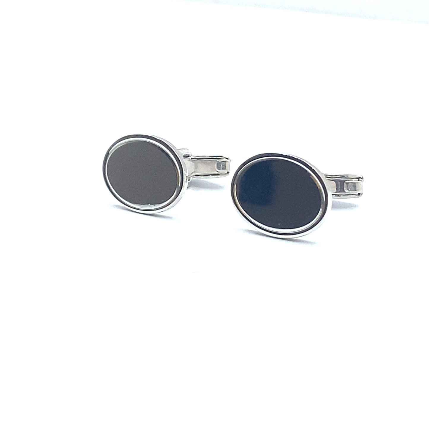 Sterling Silver, Oval Cufflinks