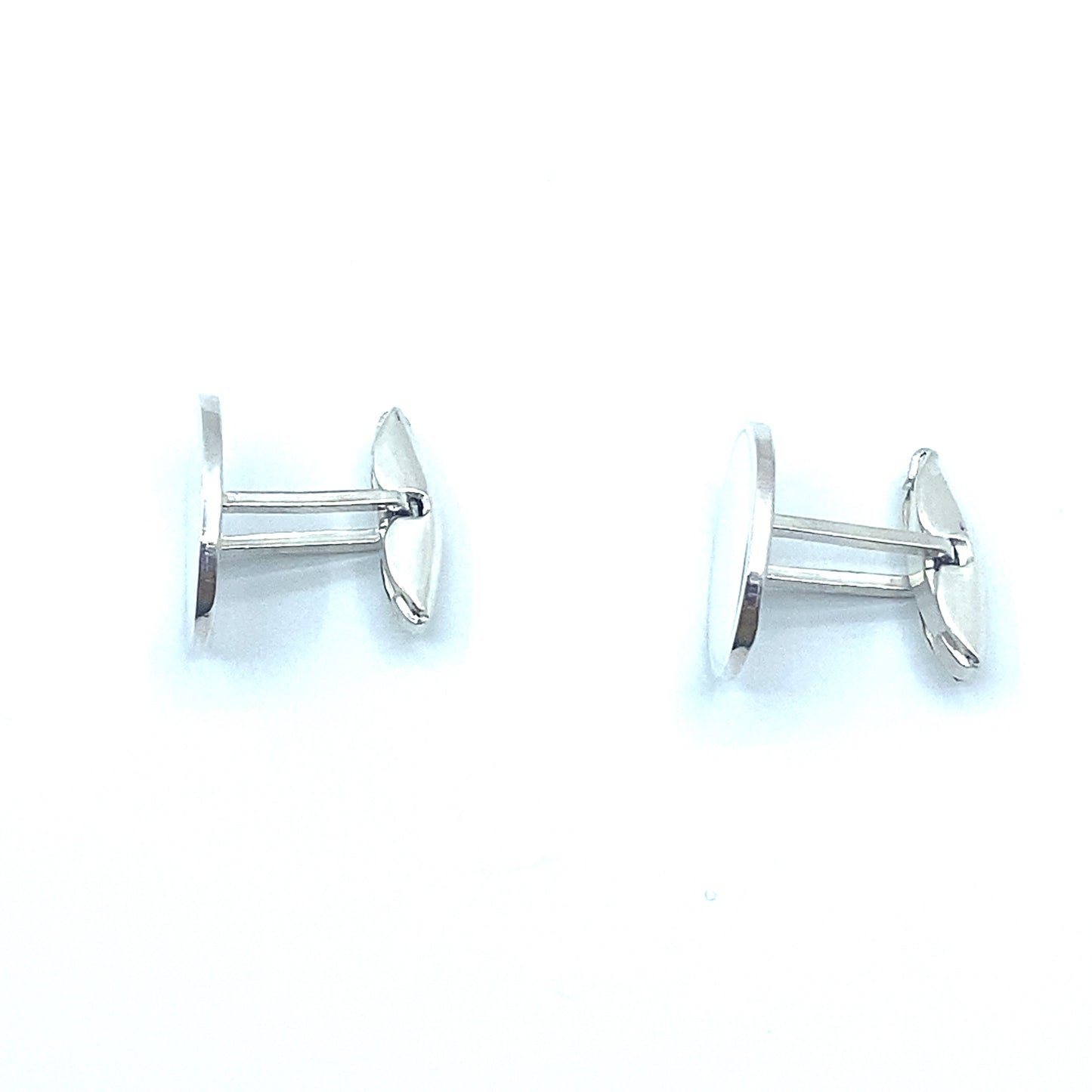 Sterling Silver, Oval Cufflinks