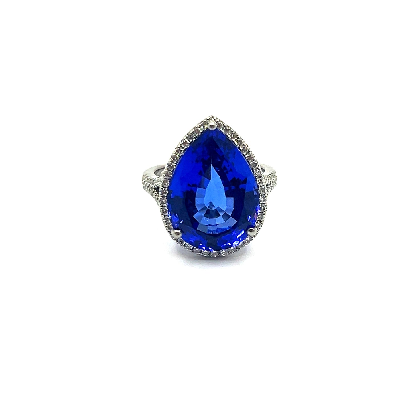 10.35ct Tanzanite Diamond Ring Platinum