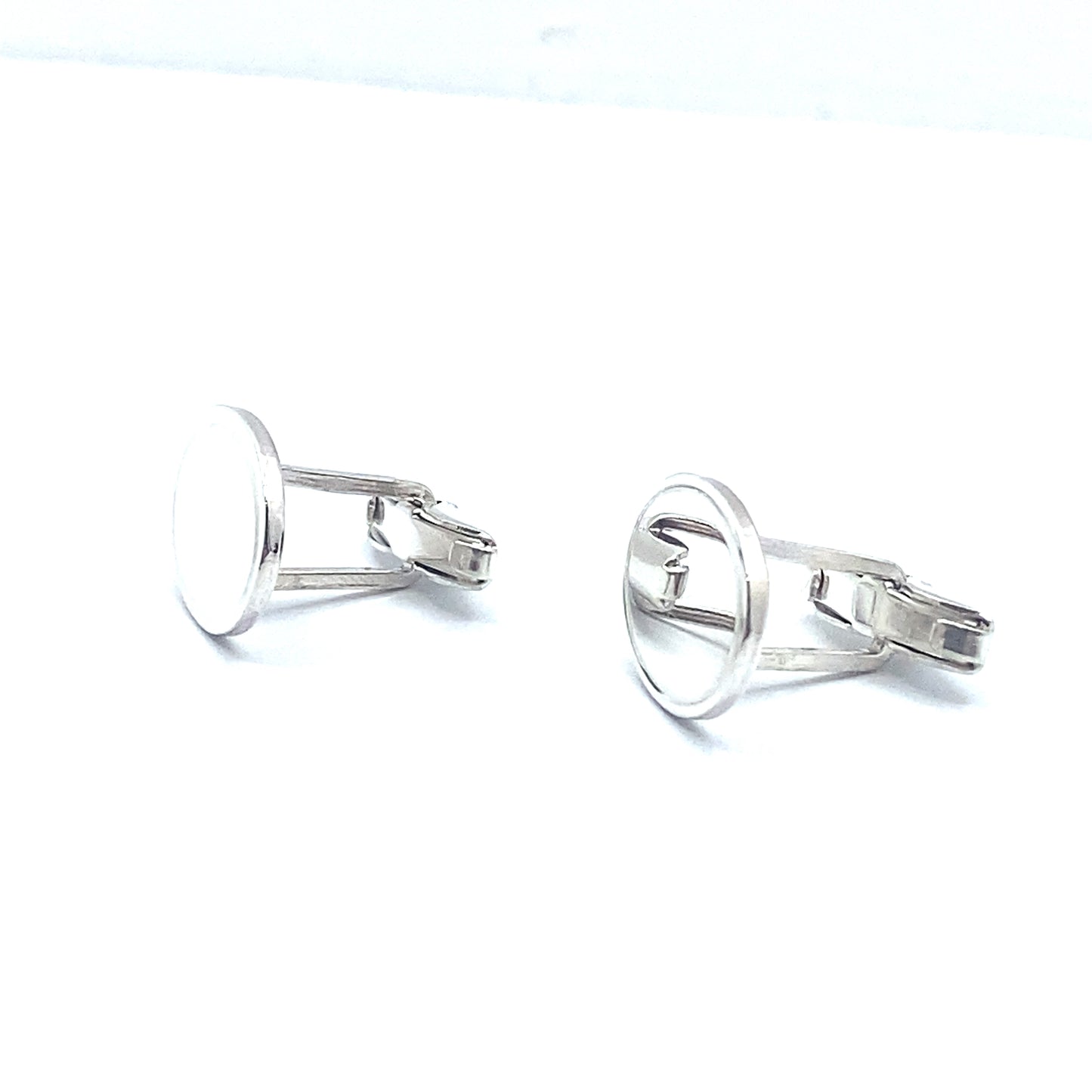 Sterling Silver, Oval Cufflinks