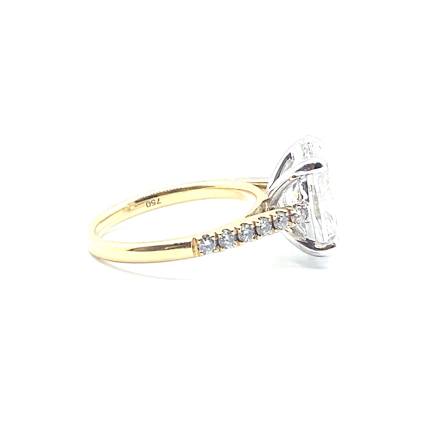 Bespoke 4.50ct Oval Brilliant Cut Diamond, 18ct Yellow Gold Ring