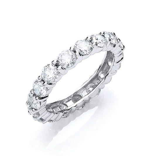 3.00ct Full Round Brilliant Diamond Eternity Ring in 18ct White Gold