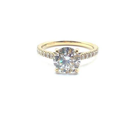 Bespoke 1.90ct E, VS1 Round Brilliant Diamond 18ct Yellow Gold Engagement Ring