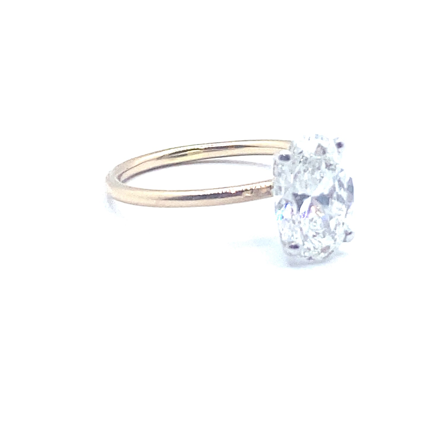 2.05ct LG Diamond Oval Cut Ring in 9ct Yellow and White Gold