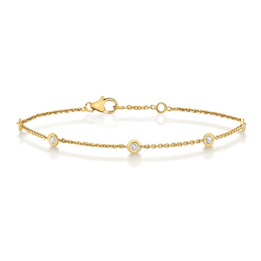 By the Yard Diamond Bracelet in 9ct Yellow Gold