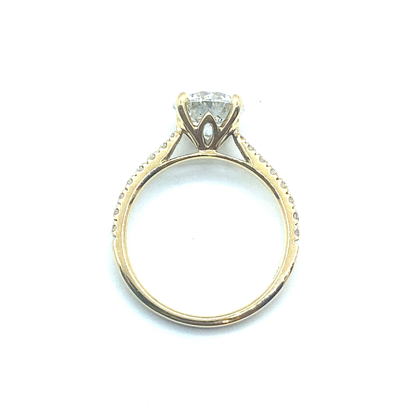 Bespoke 1.90ct E, VS1 Round Brilliant Diamond 18ct Yellow Gold Engagement Ring