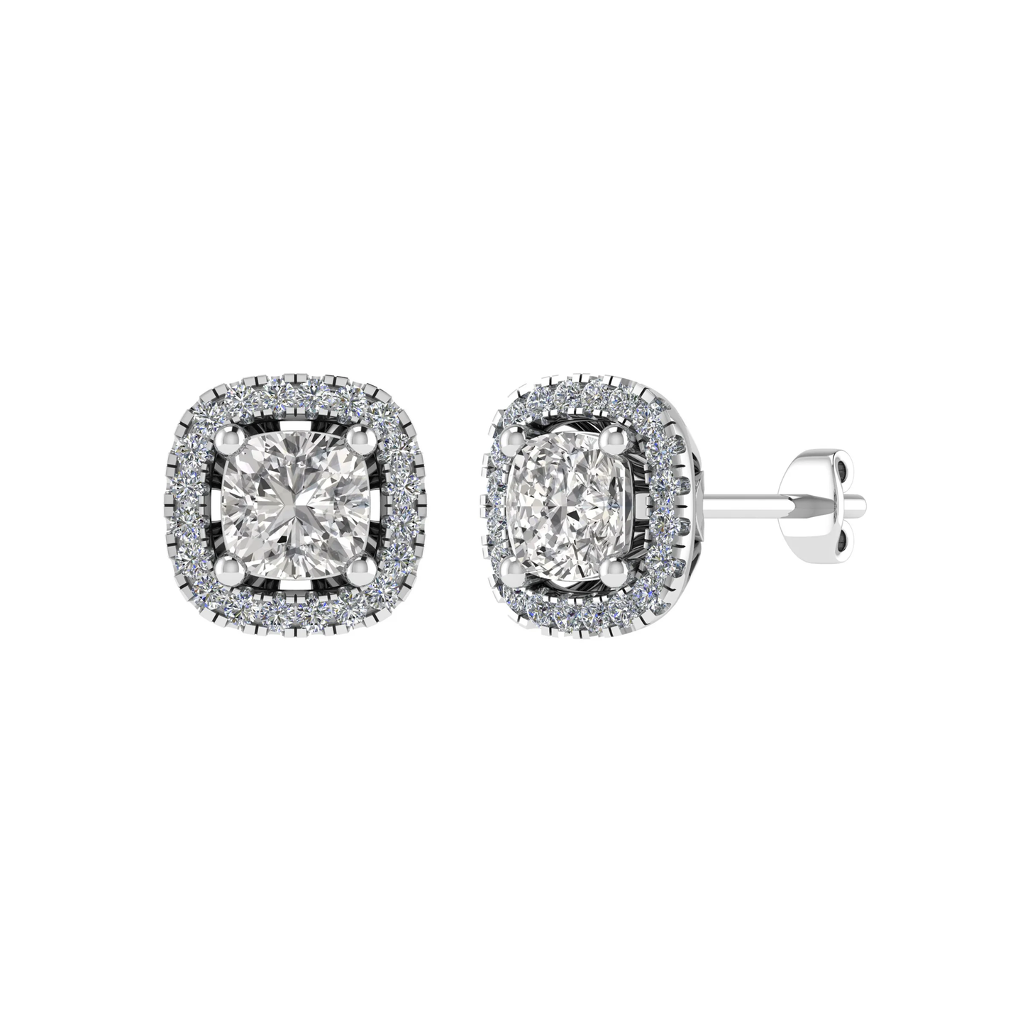 Cushion Claw Diamond Set Earring Mount