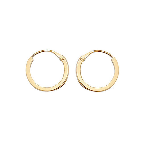 8mm Sleeper Hoops in 9ct Yellow Gold