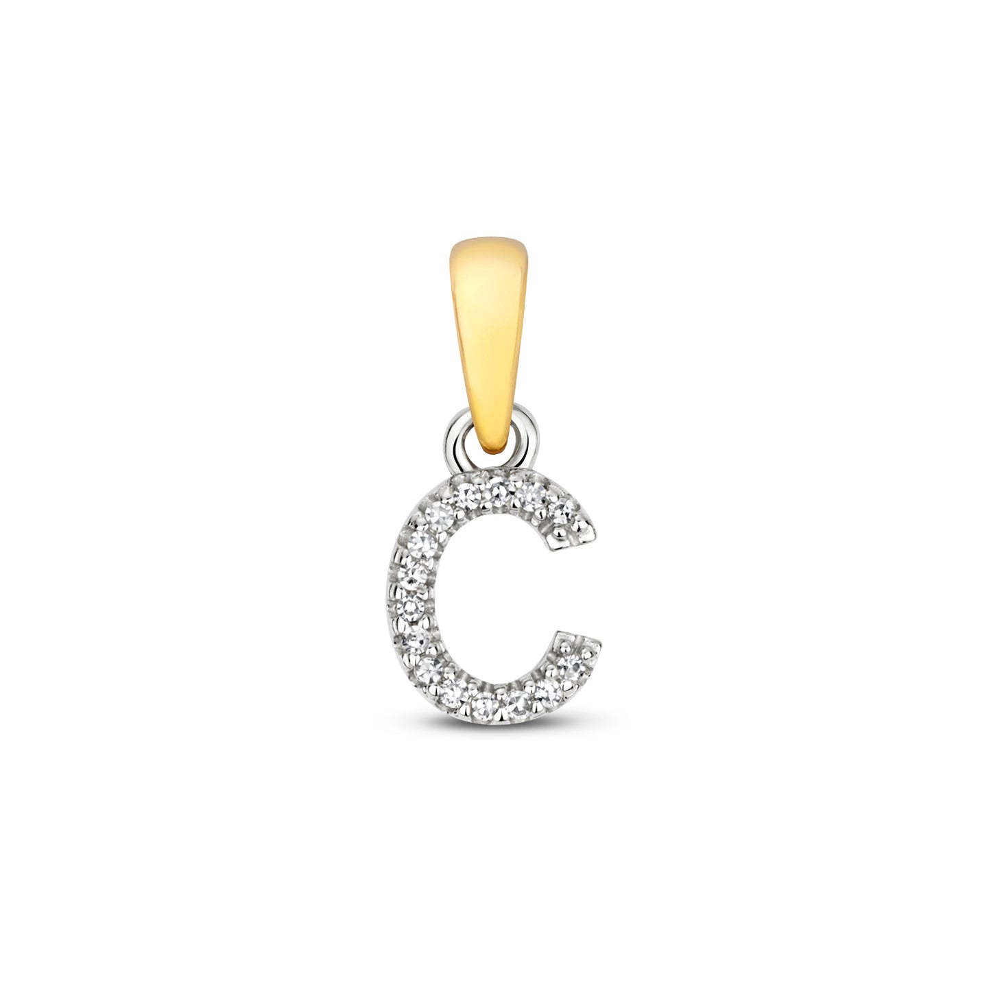 Diamond and 9ct Gold "C" Initial Pendant