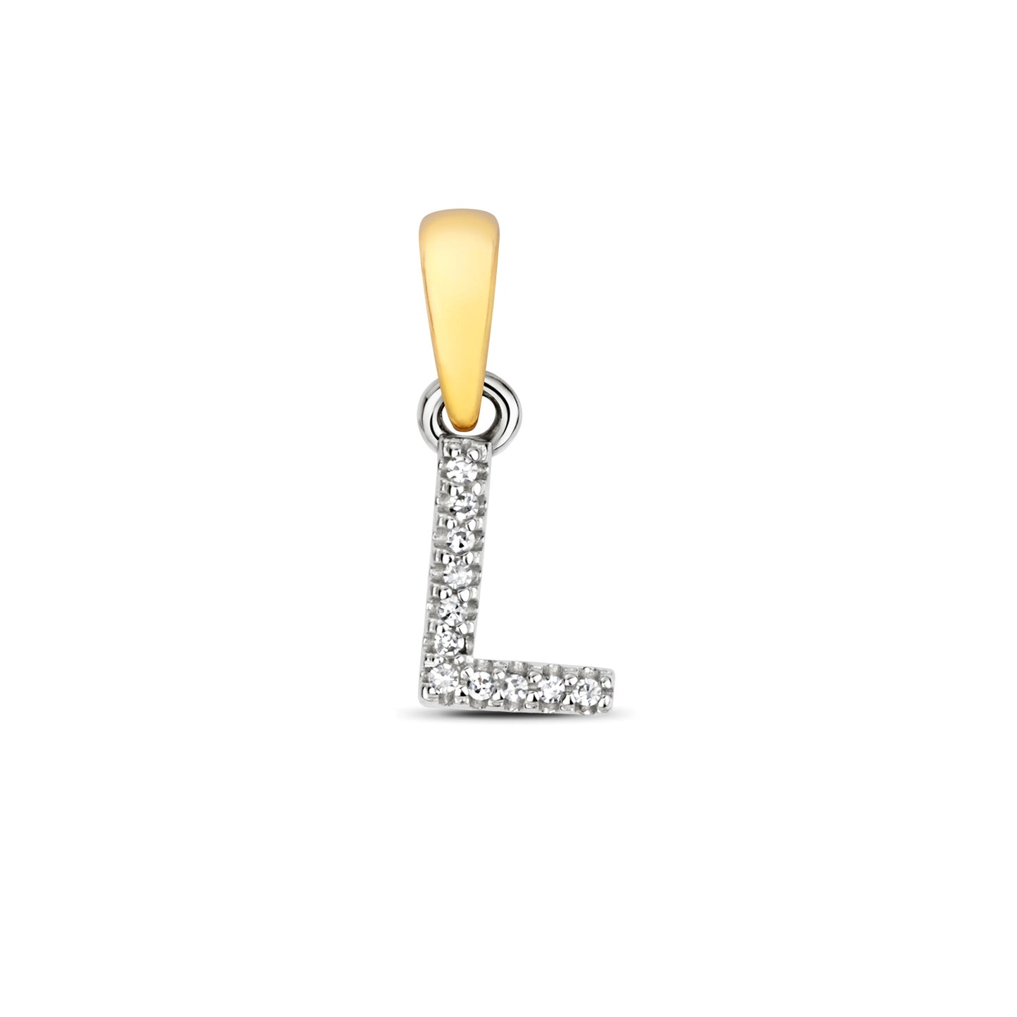 Diamond and 9ct Gold "A" Initial Pendant