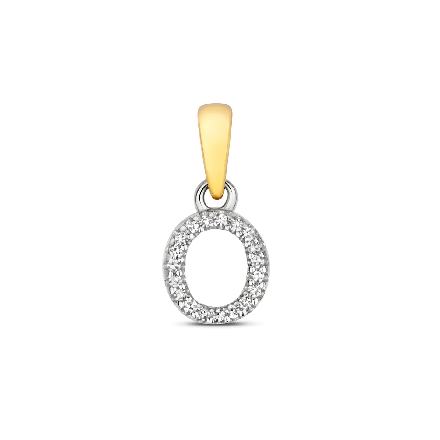 Diamond and 9ct Gold "O" Initial Pendant