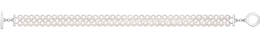 Silver, Non-Tarnishing Shell Pearl Bracelet