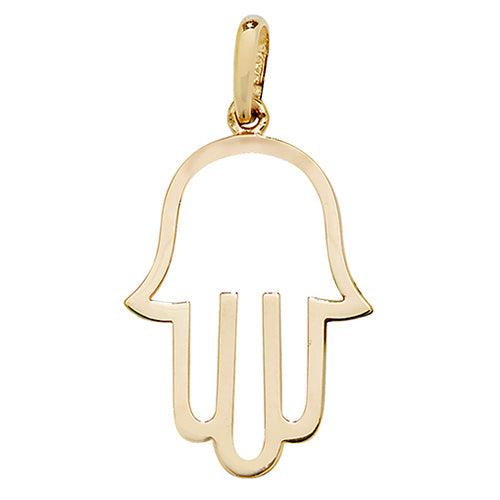 9ct Gold Hamsa Hand Cut Out Pendant