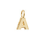 9ct Yellow Gold Small Initial Letter Pendant - Full Alphabet available