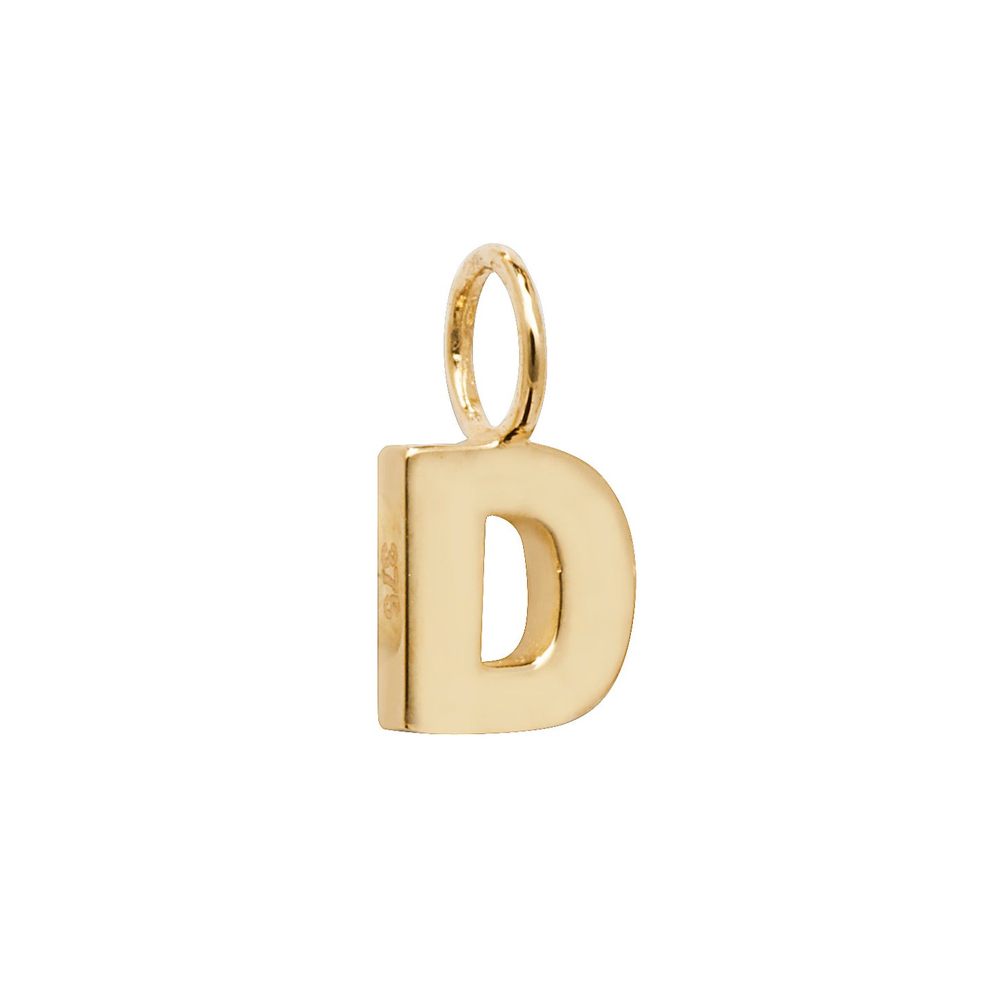 9ct Yellow Gold Small Initial Letter Pendant - Full Alphabet available