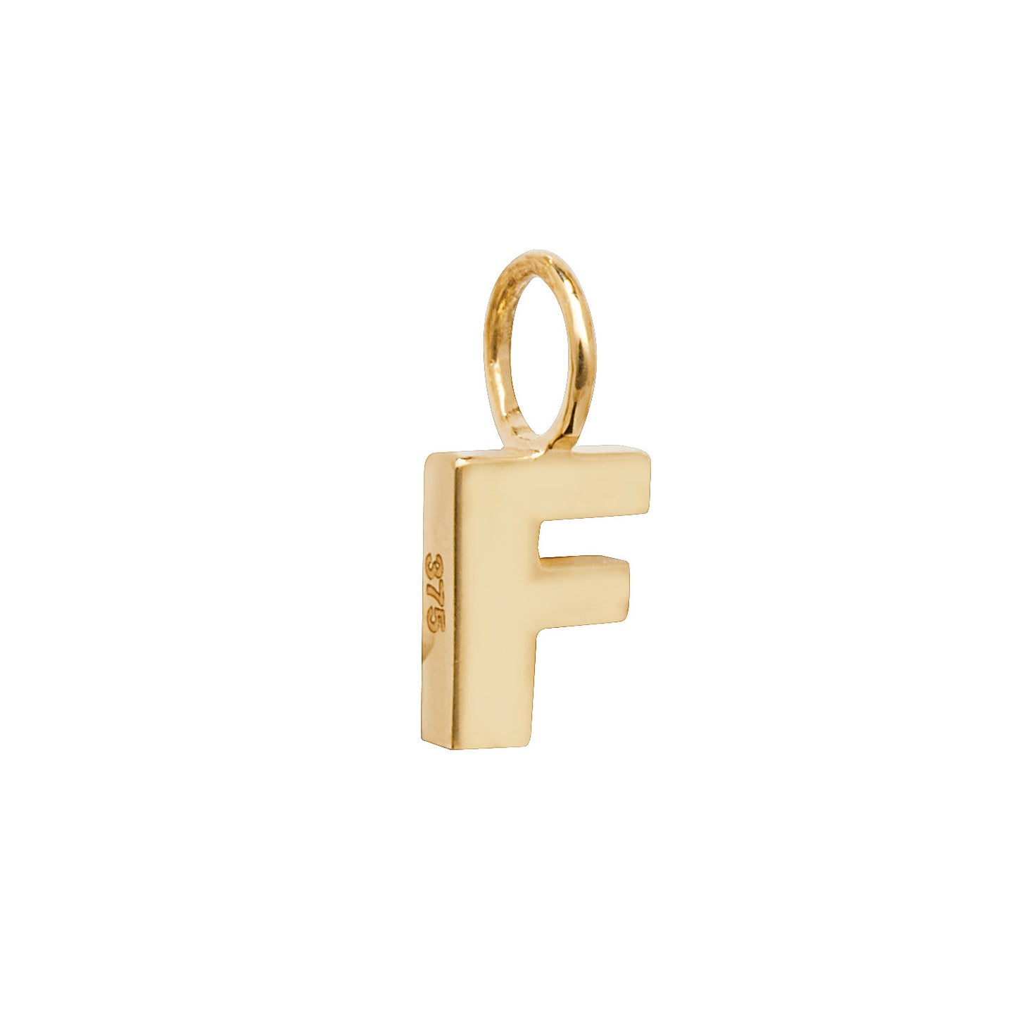 9ct Yellow Gold Small Initial Letter Pendant - Full Alphabet available