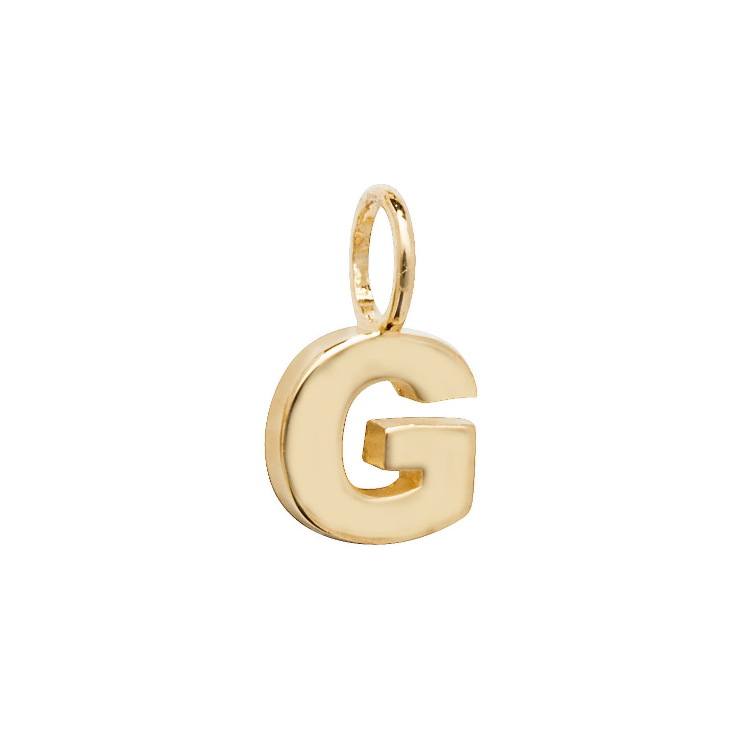 9ct Yellow Gold Small Initial Letter Pendant - Full Alphabet available