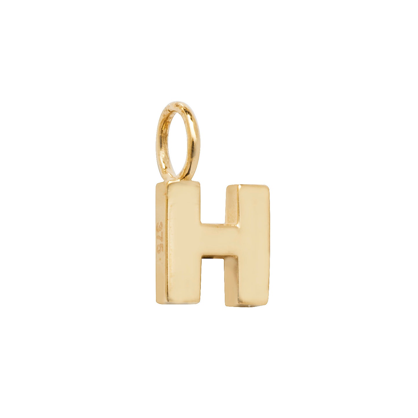 9ct Yellow Gold Small Initial Letter Pendant - Full Alphabet available