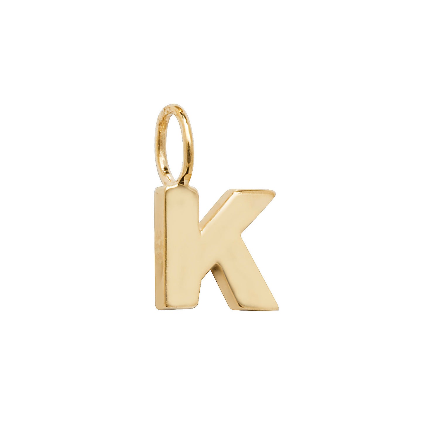 9ct Yellow Gold Small Initial Letter Pendant - Full Alphabet available