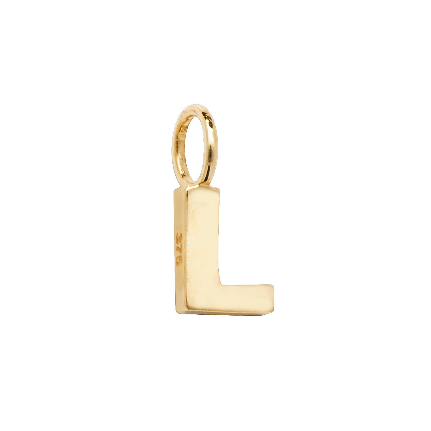 9ct Yellow Gold Small Initial Letter Pendant - Full Alphabet available