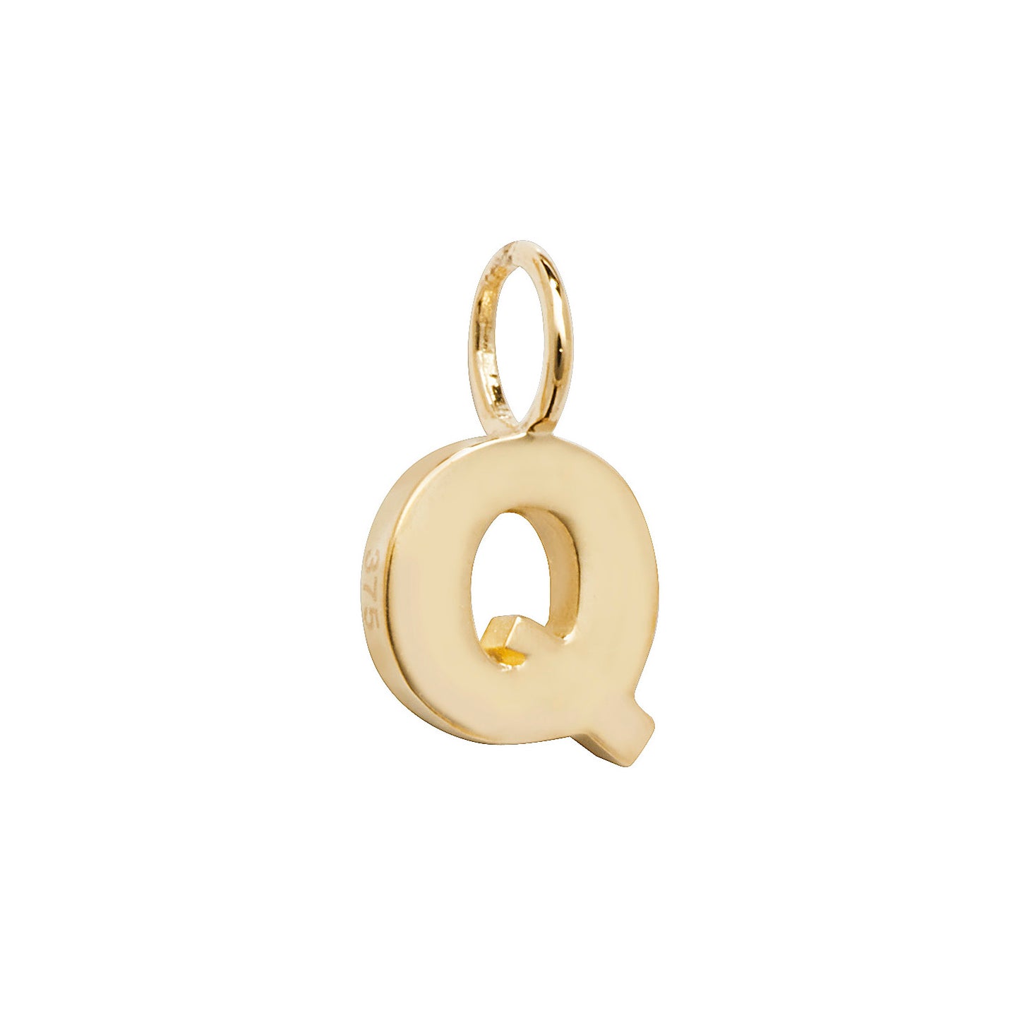 9ct Yellow Gold Small Initial Letter Pendant - Full Alphabet available